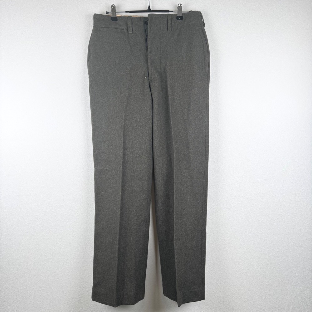 Vintage World War ll Military Wool Trousers Men 32x29 Workwear Gorpcore Utility